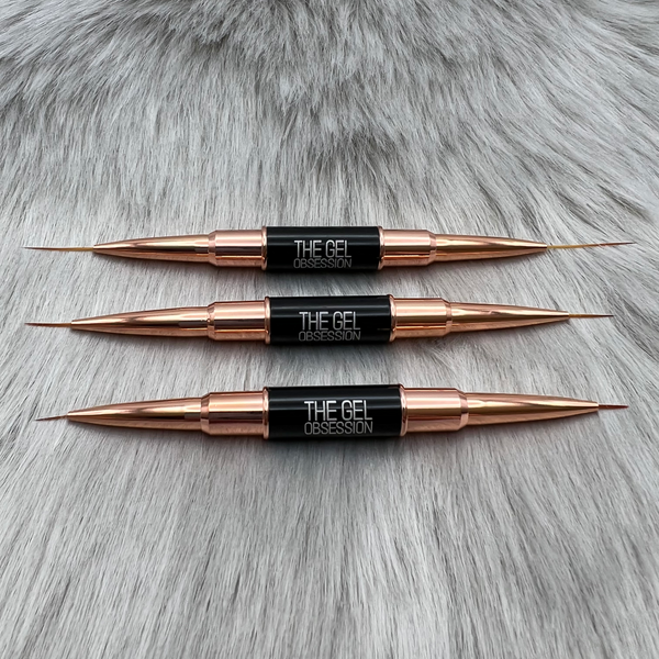 Black & Rose gold Double Ended Liner brush collection - Camilla, DeeDee & Enid