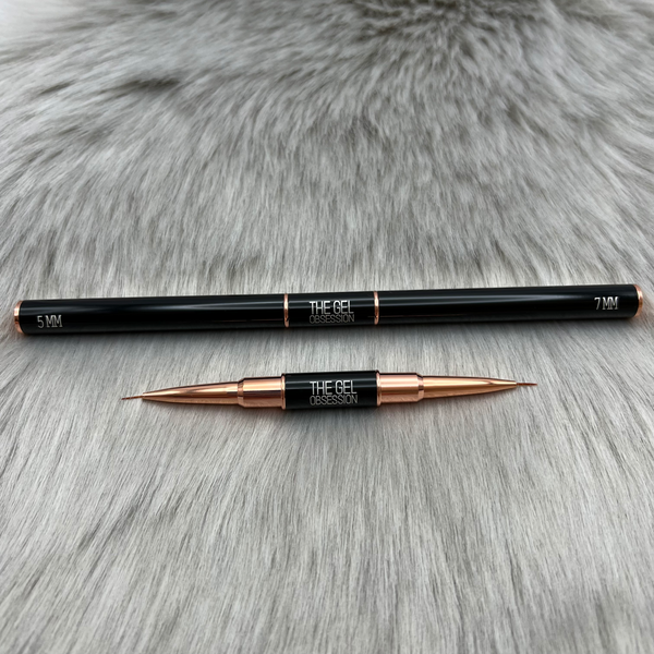 Camilla - Black & Rose gold 5MM & 7MM Double ended liner brush