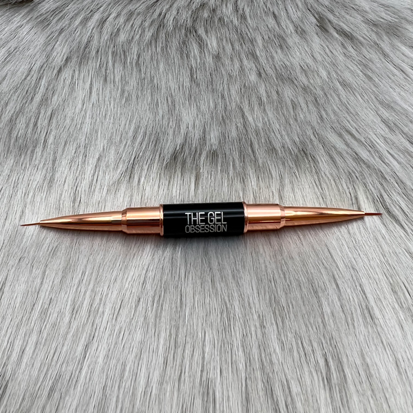 Camilla - Black & Rose gold 5MM & 7MM Double ended liner brush