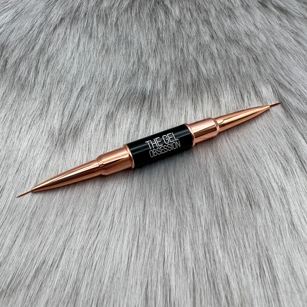 Camilla - Black & Rose gold 5MM & 7MM Double ended liner brush